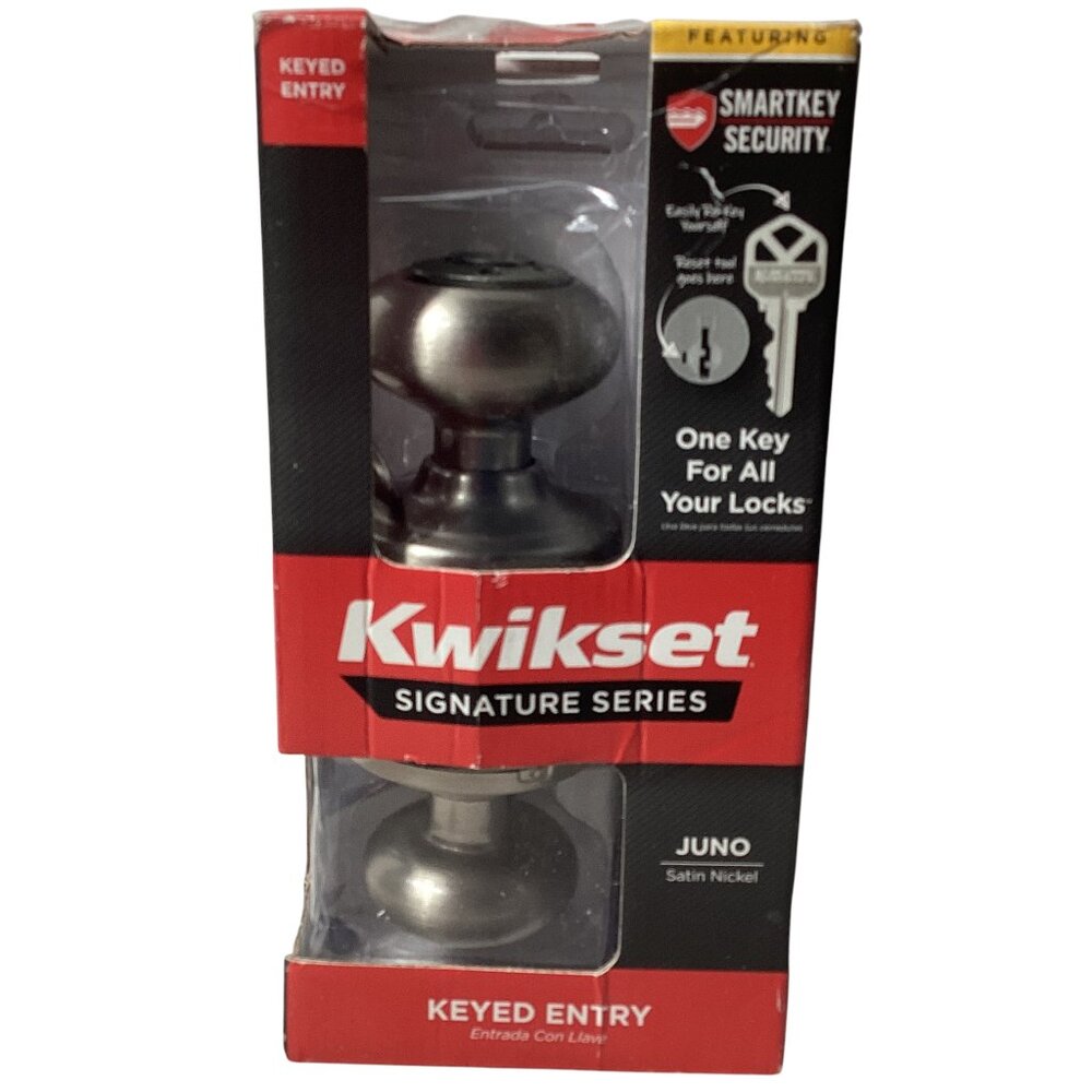 Kwikset Signature Series Juno, Satin Nickel Finish, (KW1)